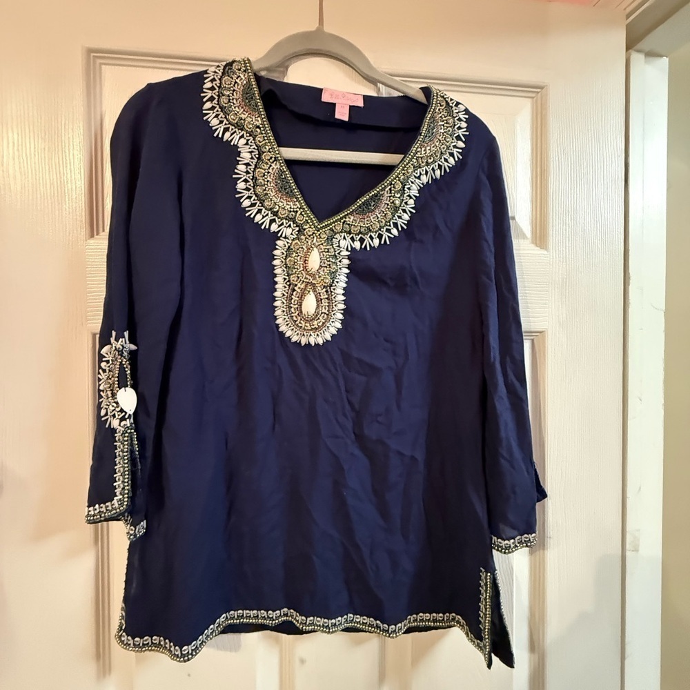 Lilly Pulitzer Navy Top